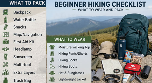Beginner Hiking Checklist: What to Wear and Pack