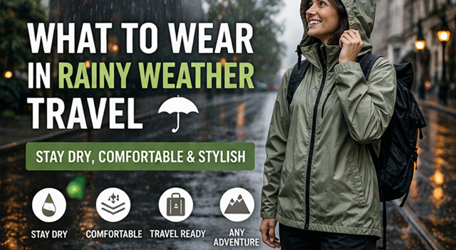 ☔ What to Wear in Rainy Weather Travel (Stay Dry, Comfortable & Stylish)