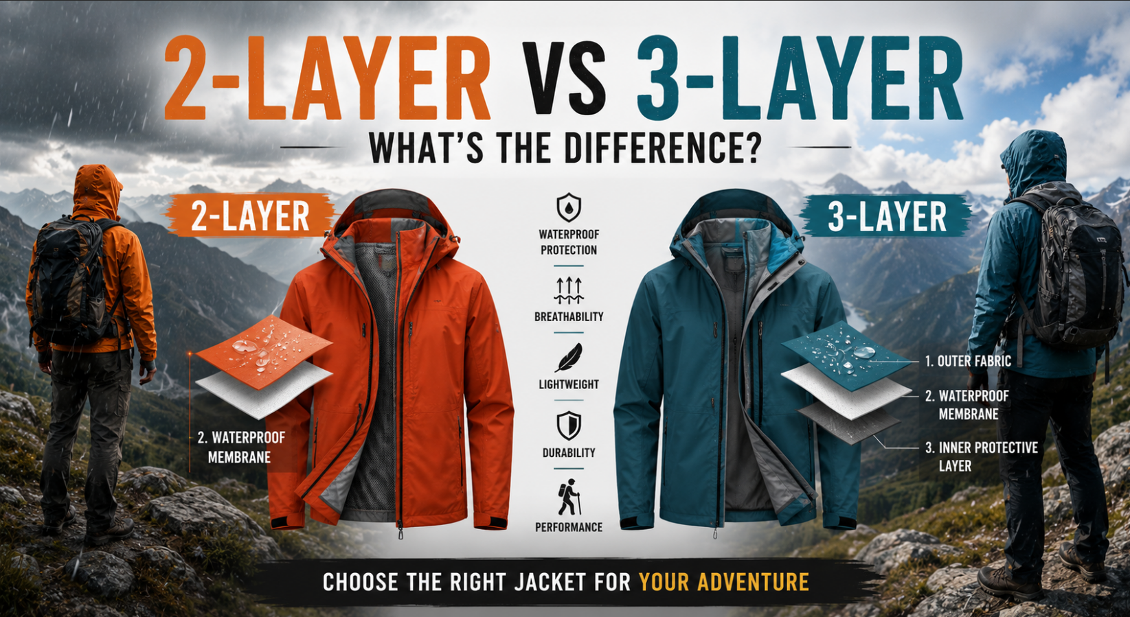 2-Layer vs 3-Layer Jackets: What’s the Difference?