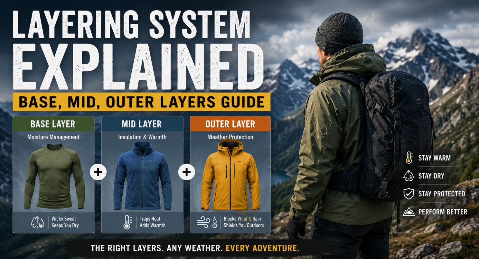 Layering System Explained: Base, Mid & Outer Layers Guide