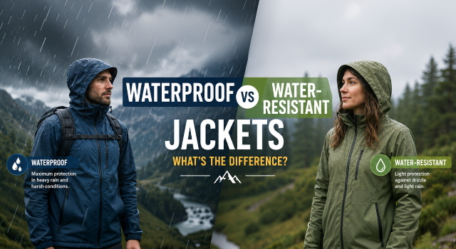 Waterproof vs Water-Resistant Jackets: What's the Difference? Waterproof vs Water-Resistant Jackets: What's the Difference?